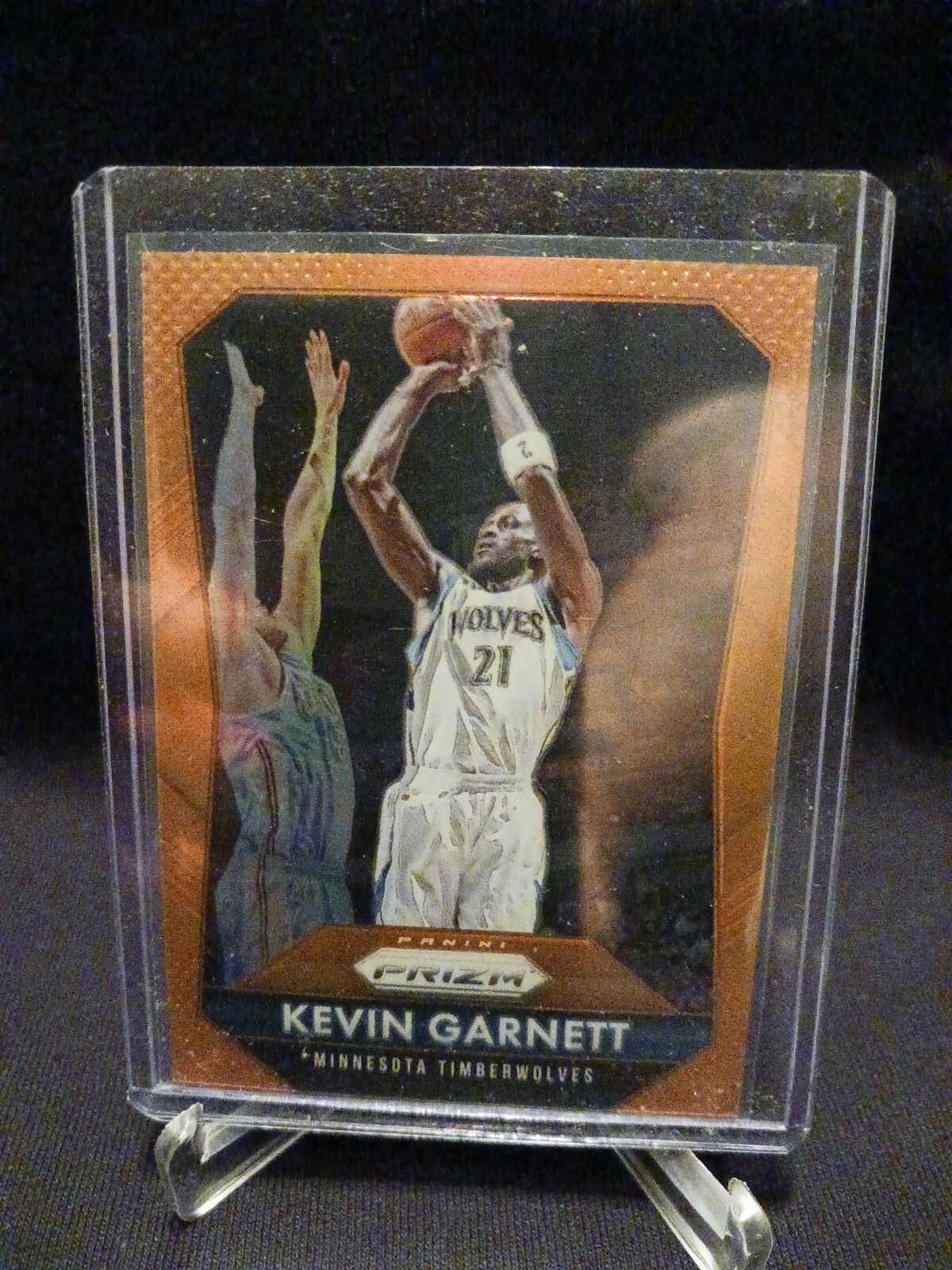 2015 Panini Prizm Kevin Garnett /65 Orange Refractor Minnesota Timberwolves