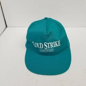 Vintage Gold Strike Casino & Resort Teal Snapback Adjustable Hat - Picture 1 of 5
