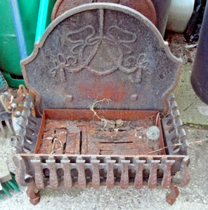 Gallery fire basket grate log basket coal gas cast iron open fire - Picture 1 of 9