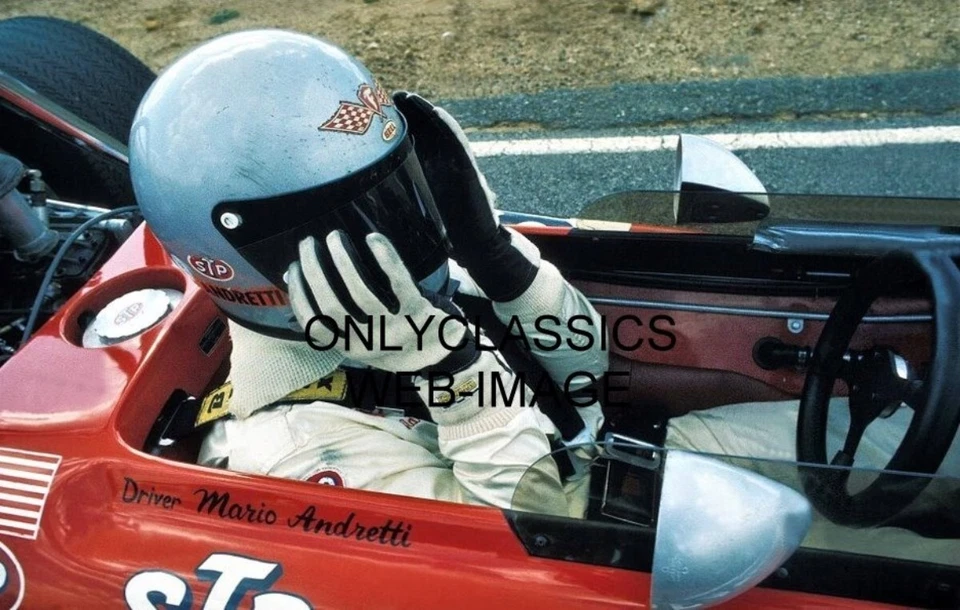 1970 MARIO ANDRETTI GRAND PRIX FORMULA ONE 8X12 PHOTO VINTAGE AUTO RACING MARCH - Image 1 of 1