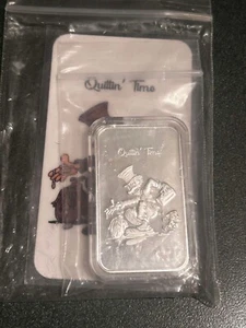 HFS Mint "QUITTIN TIME" Horny For Silver series 1 OZ .999 silver Bar 50 Mintage - Picture 1 of 2