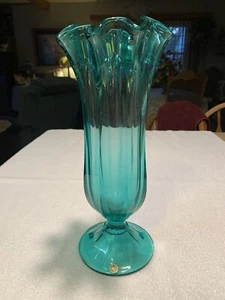 Westmoreland Laurel Green Colonial Vase mit Aufkleber SELTENE Farbe - Bild 1 von 9