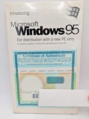 Microsoft Windows 95 Full Operating System 3.5" CD Manual & Product ID NEW - Image 1 of 4
