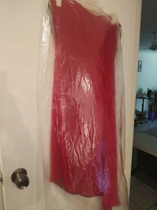 Red Pure Silk Formal Dress Sequin Flowers size 14 beautiful sexy evening party - Picture 1 of 6