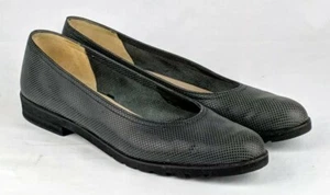 Salvatore Ferragamo Boutique gemusterte Leder-Ballerinas grau-blau Damen 9AA - Bild 1 von 12