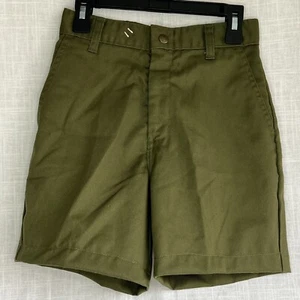BSA olivgrüne Uniformshorts Größe 10 Taille 25 Druckknopfverschluss CR-267 - Bild 1 von 9