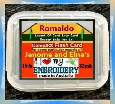 AUST'N SITE: 32MB Blank Janome CF Card (has a nice Label and a protective cover) - image 1 of 3