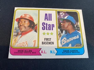 Topps Baseball 1974 #332 All-Star First Basemen!! ¡¡HANK AARON!! ¡ENVÍO DE $1!! - Imagen 1 de 2