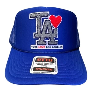 TRUE LOVE LOS ANGELES :: TRUCKERMÜTZEN für LAFD CA FIRE RELIEF :: royalblau - Bild 1 von 6
