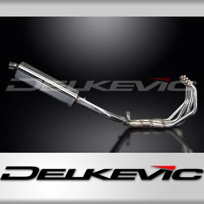 Honda CBR900RR CB900F 919 92-08 Full Exhaust 4-1 17" Tri-Oval Stainless Muffler - Image 1 of 4