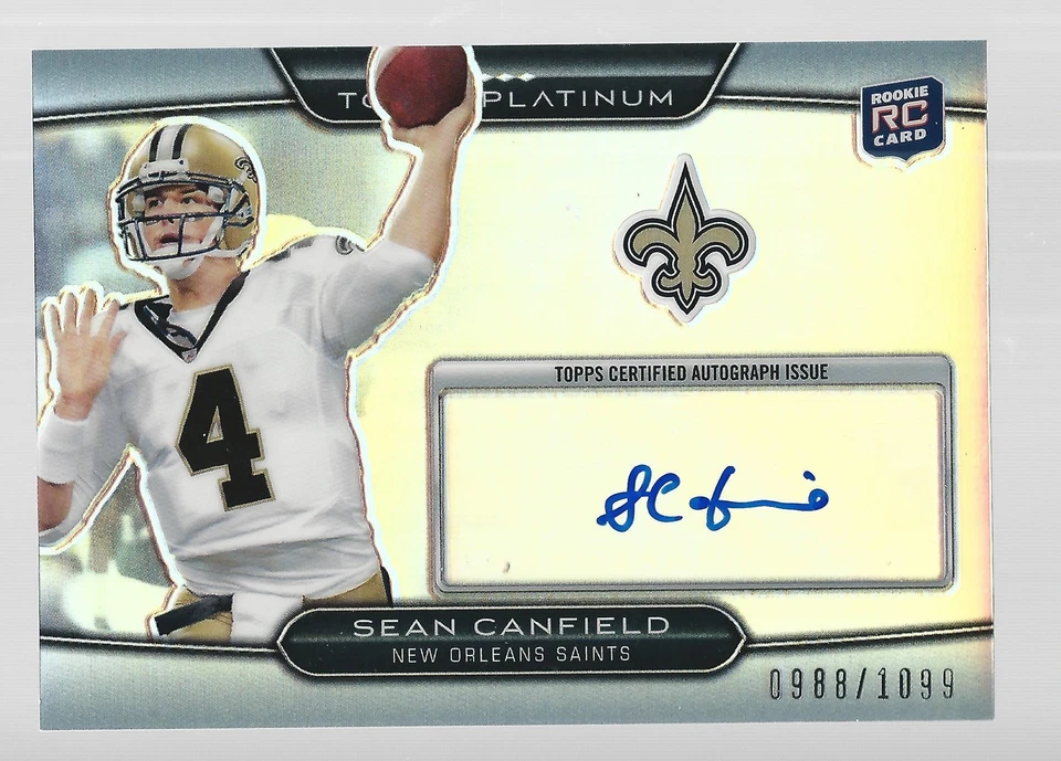2010 Topps Platinum Rookie Autographs #21 Sean Canfield 988/1099 - Image 1 of 1
