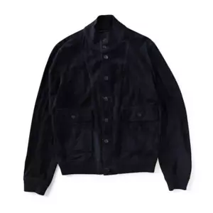 Good condition luxury VALSTAR suede blouson (unlined) 52 navy - Picture 1 of 8