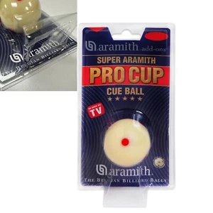 Super Aramith Pro-Cup Pool Cue Ball 2 1/4" 6 Red Dots in a blister - Picture 1 of 7