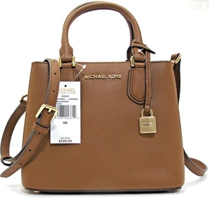 NEU echt Michael Kors ADELE Md Leder Messenger Umhängetasche braun - Bild 1 von 6