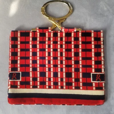 Vintage Roberta Di Camerino Large 15" X 12"  Velvet Purse - Image 1 of 4