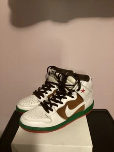 Nike SB Dunk High Cali 2014 White Green Sneakers 313171-201 Size 8.5 m 10w - Picture 1 of 5