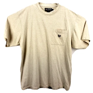 Chaps Ralph Lauren Men's T Shirt Size L S/S Crew Neck Golf Beige Pocket Logo - Picture 1 of 7