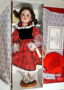Muñeca Dinastía 1994 Colección Gloria Musical Navidad Porcelana Muñeca en Caja - Imagen 1 de 16
