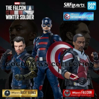 BANDAI S.H.Figuarts El Halcón y el Soldado de Invierno Set Bucky Falcon Captain Foto 1 de 4