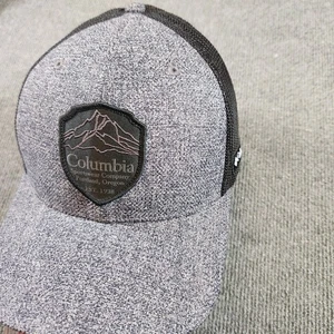 Columbia Spring Grove Hat Men S/M Flexfit Mesh Baseball Cap Fitted Stretch Gray - Picture 1 of 8