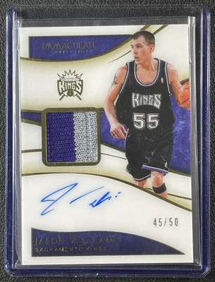 JASON WILLIAMS 2019-20 PANINI IMMACULATE COLL #PA-JWL JOGO-USADO PATCH AUTOGRAFADO 45/50 - Imagem 1 de 2