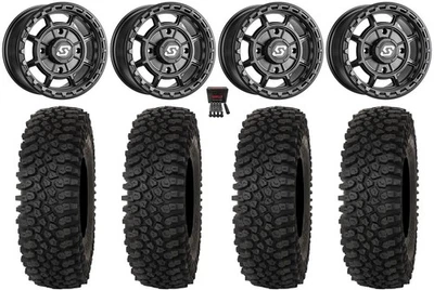 Sedona Rift 15x7 Wheels Black 32" Roctane ST Tires Honda Pioneer 1000 / Talon — 第 1/4 张图片