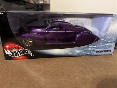 100% Hot Wheels 1:18 Заказной Lincoln Zephyr Металлик Фиолетовый Mattel Новый в коробке - Изображение 1 из 4