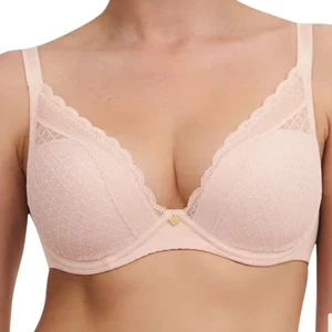 Chantelle CA01474 Norah Chic Plunge T-Shirt Altrosa BH - 32DDDD - Bild 1 von 11