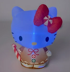 Hello Kitty beleuchtet luftgeblasen aufblasbar 4,5 'hoch Box Weihnachten Urlaub Details - Bild 1 von 7