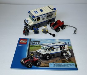 Lego 60043 - 100% COMPLETE W/minifigs + Manual - CITY Prisoner Transport