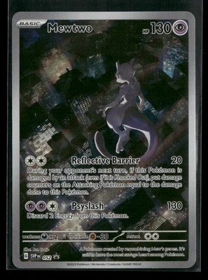 Pokemon Card Mewtwo 052 Holo Illustration Rare Black Star 151 Full Art TCG - Image 1 of 2