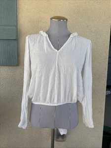 Oneill Women’s Small White Crop Top Viscose Preowned - Picture 1 of 6