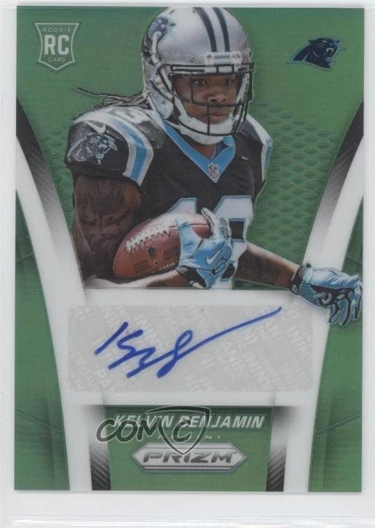 2014 Panini Prizm Auto Rookie Green Prizm /25 Kelvin Benjamin #AR-KB Auto RC - Image 1 of 2