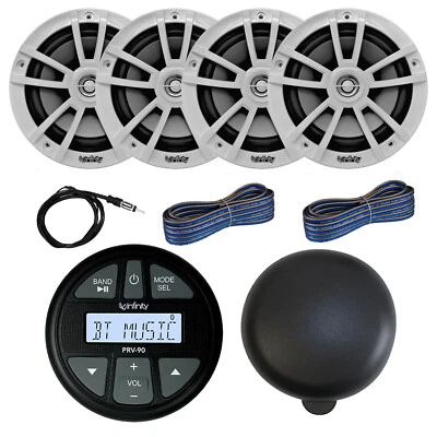 Infinity Marine Receptor Estéreo Bluetooth, 4x Altavoz 6.5" 225W, Accesorios Foto 1 de 4