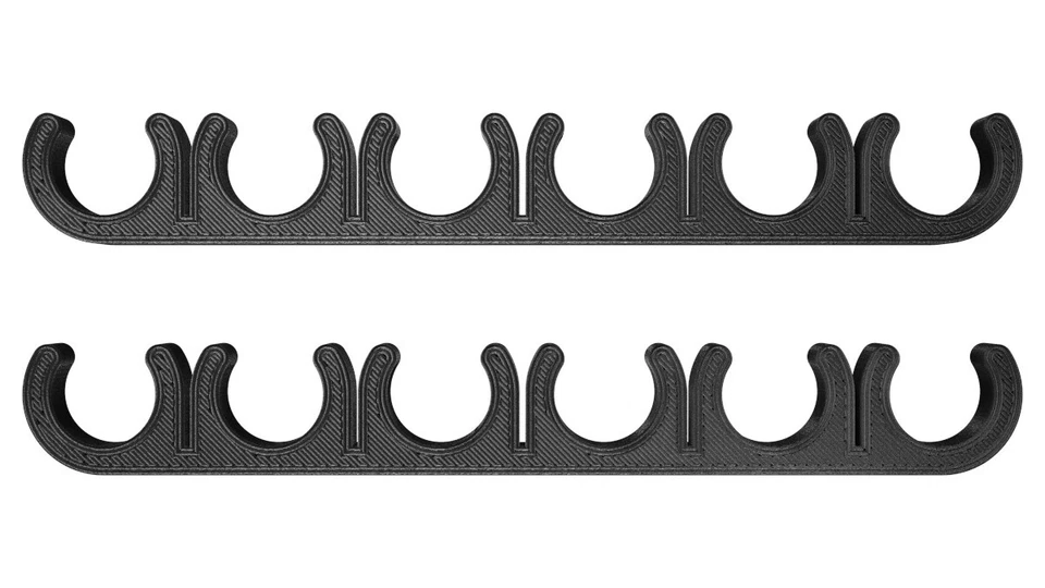 Separadores de cables de bujía de nailon negro de 6 cables de 9 mm - Juego de 2 Foto 1 de 3