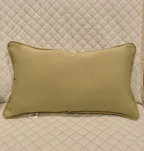 New Outdoor Waterproof Throw Pillow 12x20" Porch Garden Complete Avocado Green - Picture 1 of 6