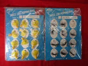 Vtg NOS Miss Lou Popping Bugs Fishing Lures 24ct Dealer Display Cards Asstd (N) - Picture 1 of 7