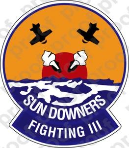 PEGATINA USN VF 111 ESCUADRÓN DE COMBATE ATARDECERS - Imagen 1 de 1