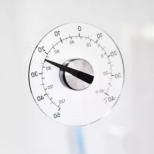 Thermometer Indoor/Outdoor Stick On Wall Window Adhesive Garden Greenhouse Dial - Picture 1 of 8