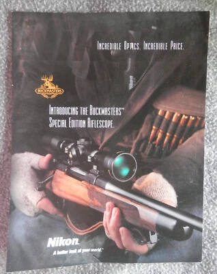 BUCKMASTERS SPECIAL EDITION RIFLESCOPE brochure Nikon 1997 VG - Image 1 of 3