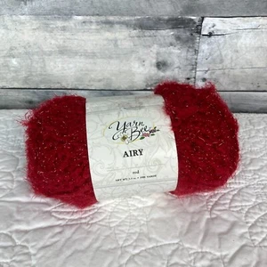 Yarn Bee Airy "Red" Discontinued Soft Furry Yarn -- 1 Skein - Picture 1 of 4