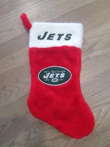Neu - New York Jets Fußball Weihnachten rot & weiß Weihnachtsstrumpf - Bild 1 von 6