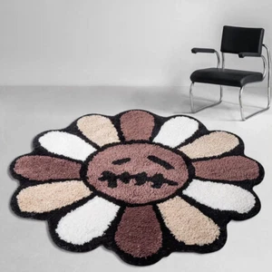 Custom Murakami Tufted Rug/Carpet - Room Decor, Soft, Plush, Flower, Non-Slip - Picture 1 of 8