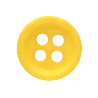 YELLOW 4 HOLE RIM BUTTONS Size 10mm - Image 1 of 2