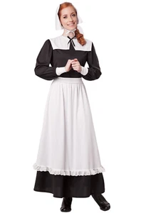 Brand New Thanksgiving Colonial Pilgrim Woman Settler Adult Costume - Picture 1 of 1