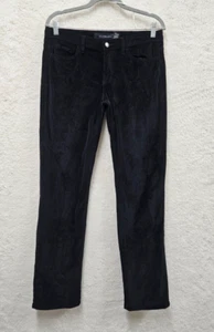 Calvin Klein Women Pants 10 Black Cottonblend Straight Regular Fit Corduroy Pant - Picture 1 of 21