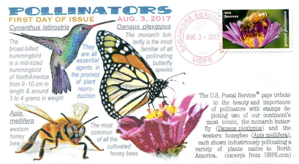 COVERSCAPE computer generated "Pollinators" forever U/O fdc - Image 1 of 1