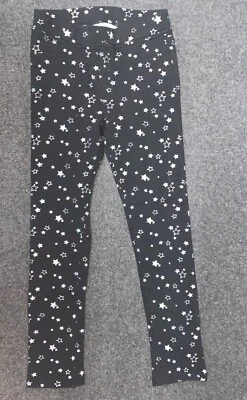 Новый H & M черный с серебряными звездами Jeggings брюки с карманами 9-10 лет леггинсы  - Изображение 1 из 4