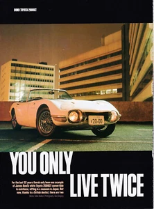 LOTTO 2 articoli rivista auto Toyota 2000GT, multipagina UK incl. Bond convertibile - Foto 1 di 2