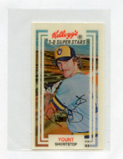 1983  KELLOGG'S 3-D SUPER STARS # 14 ROBIN YOUNT , BREWERS